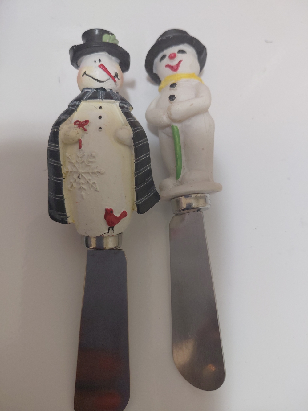Snowman Ceramic Handle Spreader  Set - White